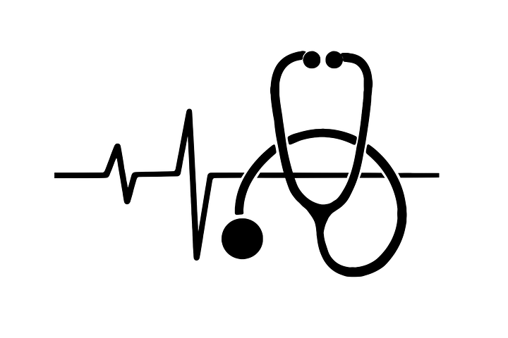 Piktogramm aus EKG und Phonendoskop